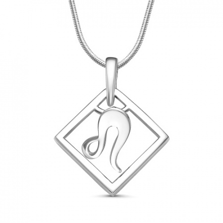 Подвеска из серебра знак-зодиака «Лев»