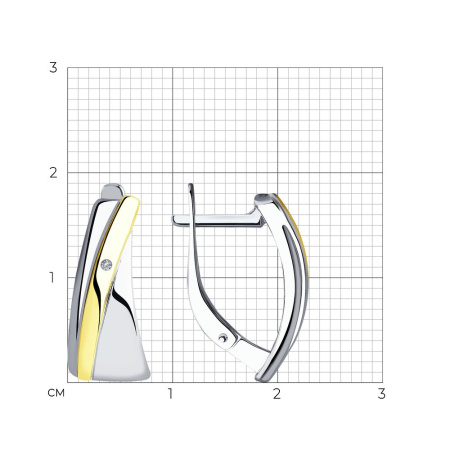 Серьги из серебра с бриллиантами