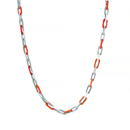 Колье из серебра с эмалью