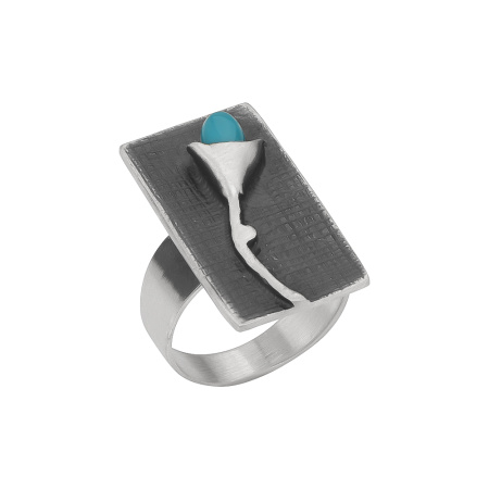 Кольцо из серебра с бирюзой