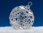 Ёлочная игрушка из серебра Шарик «с Новым Годом»