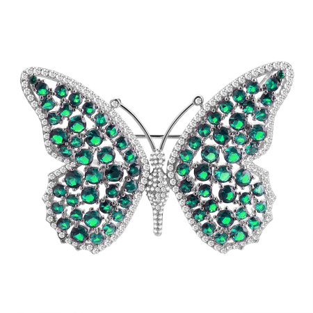 Серебряная брошь-подвеска «Бабочка»