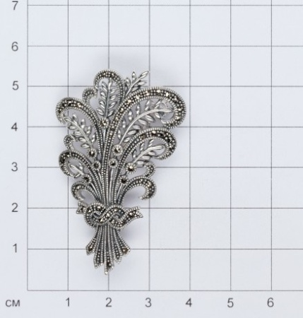 Брошь из серебра «Букет»