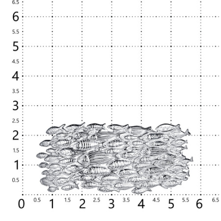 Брошь из серебра «Много-много Рыб»
