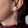 Серьги из серебра «Змея»
