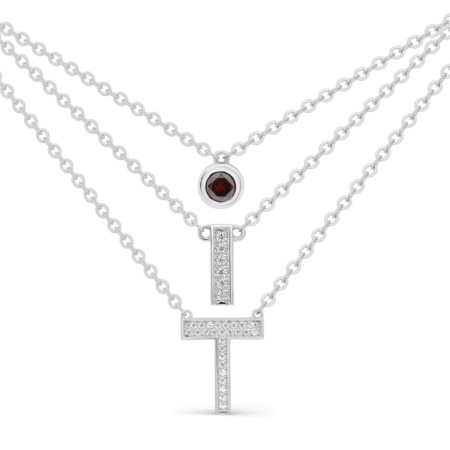 Серебряное колье с фианитами