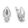 Серьги из серебра с фианитами