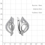 Серьги из серебра с фианитами
