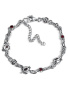 Серебряный браслет ALEXANDRE VASSILIEV с гранатом и марказитами Swarovski