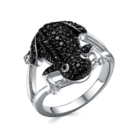 Кольцо из серебра со шпинелью «Лягушка»