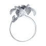 Кольцо из серебра с фианитами «Лилия»