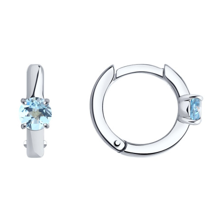 Серьги из серебра с топазами