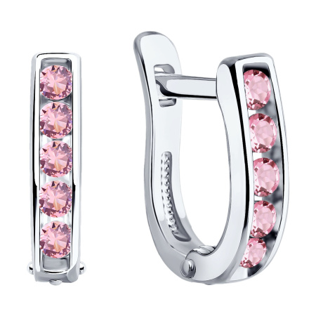 Серебряные детские серьги с фианитами