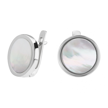 Серебряные серьги с перламутром