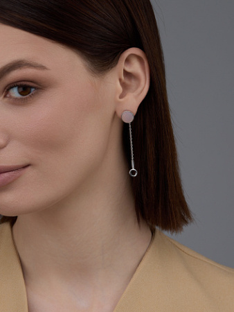 Серебряные серьги-гвоздики с перламутром