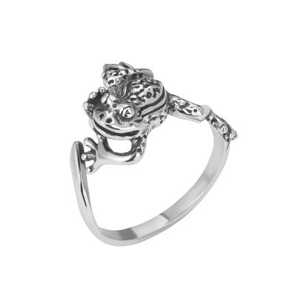 Кольцо из серебра «Лягушонок»