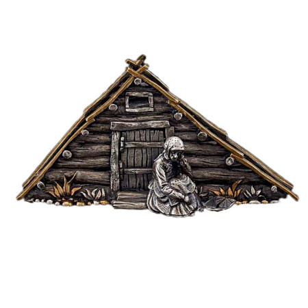 Серебряная салфетница «Землянка»