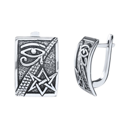Серебряные серьги «Глаз Гора»