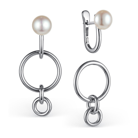 Серебряные серьги с жемчугом