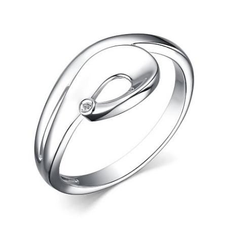 Серебряное кольцо с бриллиантом