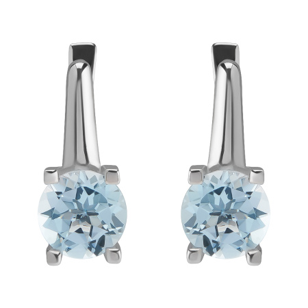 Серебряные серьги с топазами