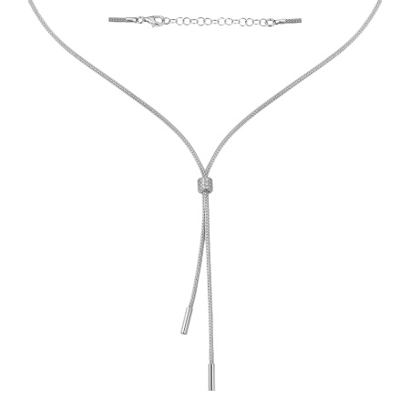 Колье из серебра «Галстук» с фианитами
