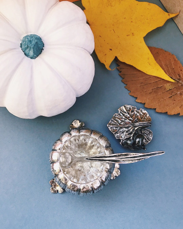 Серебряная солонка «Тыковка»