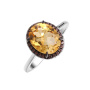 Кольцо из серебра с цитрином