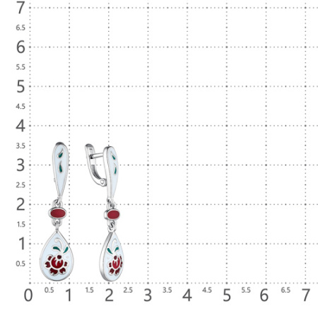 Серьги из серебра с эмалью