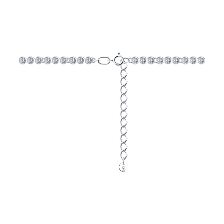 Серебряное колье с фианитами