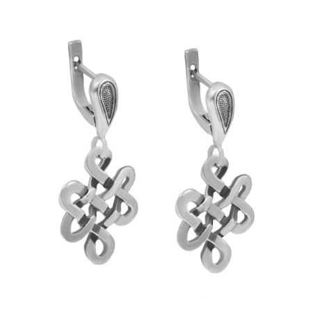Серебряные серьги «Узлы Будды»