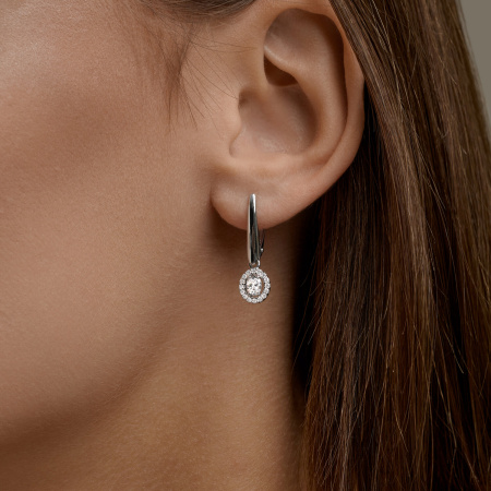 Серьги из серебра с бриллиантами