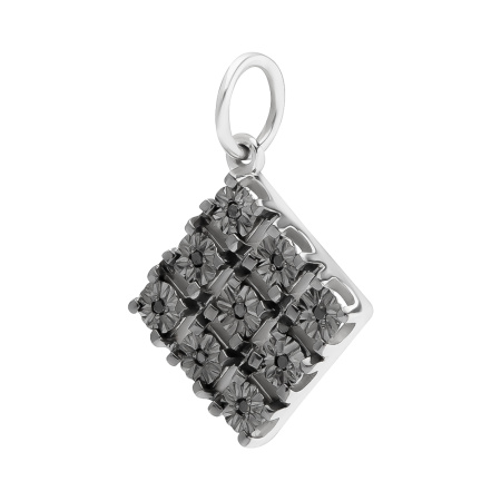 Подвеска из серебра с бриллиантом