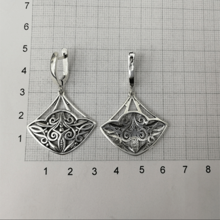 Серебряные серьги «Росинка»