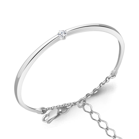 Браслет из серебра с фианитами