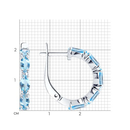 Серьги из серебра с топазами SOKOLOV