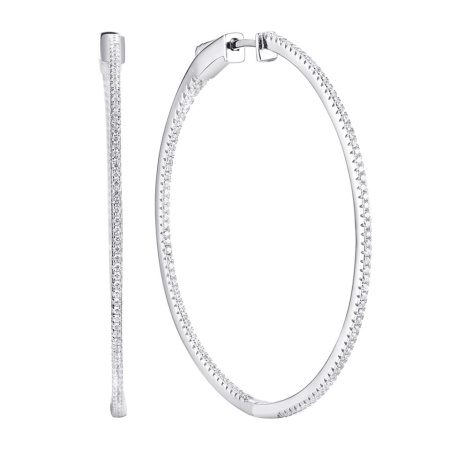 Серьги из серебра с фианитами