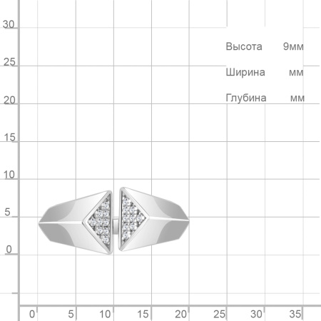 Серебряное кольцо с фианитами