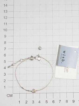 Серебряный браслет с позолотой и бриллиантами