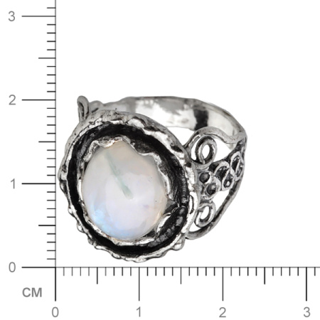 Серебряное кольцо с голубым агатом