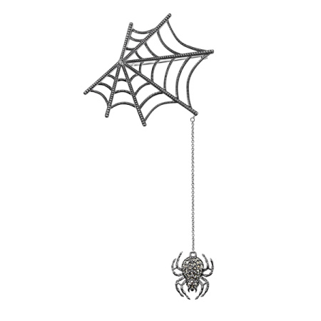 Серебряная брошь Alexandre Vassiliev с марказитами «Паук»