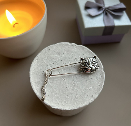 Серебряная брошь «Дрема»