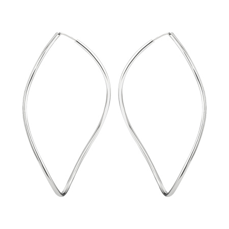 Серебряные серьги конго «Восьмерка» средние 7 см