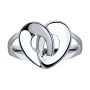Кольцо из серебра «Сердце»