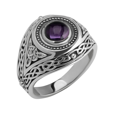 Кольцо из серебра с аметистом