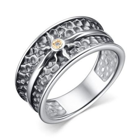 Кольцо из серебра с бриллиантом