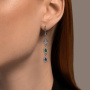Серебряные серьги с фианитами