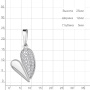 Подвеска из серебра с фианитами
