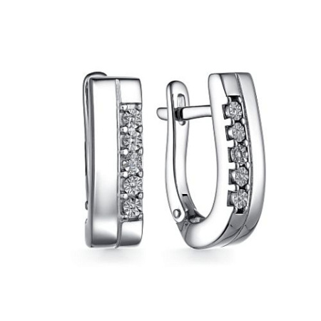 Серьги из серебра с бриллиантом