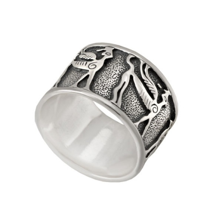 Серебряное кольцо «Пегасы»